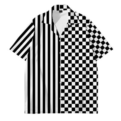 Mens Designer Clothes Black And White Dot 3d Print Shirts Summer Travel Hawaii Beach Hawaiian Harajuku