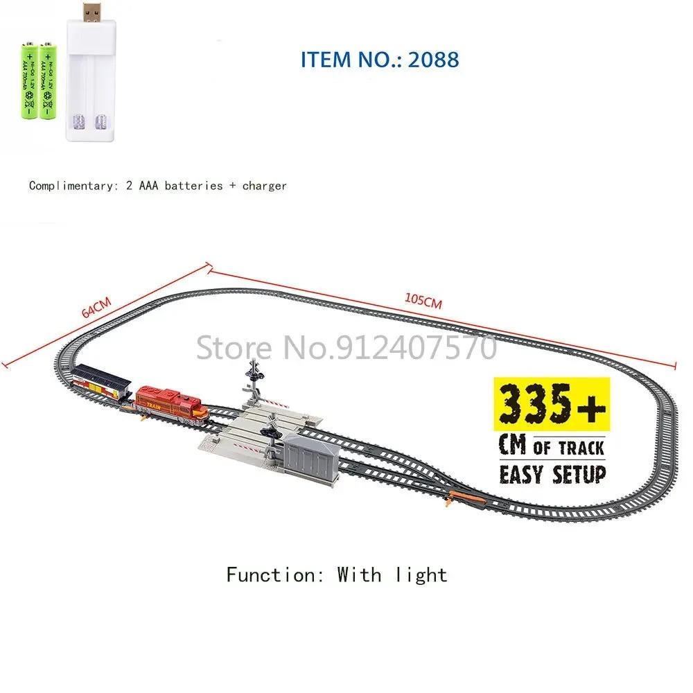 High Speed Electric Train Model Railway Track Harmony Train Rail Toy Assemble DIY Set Christmas Gift Children Toy