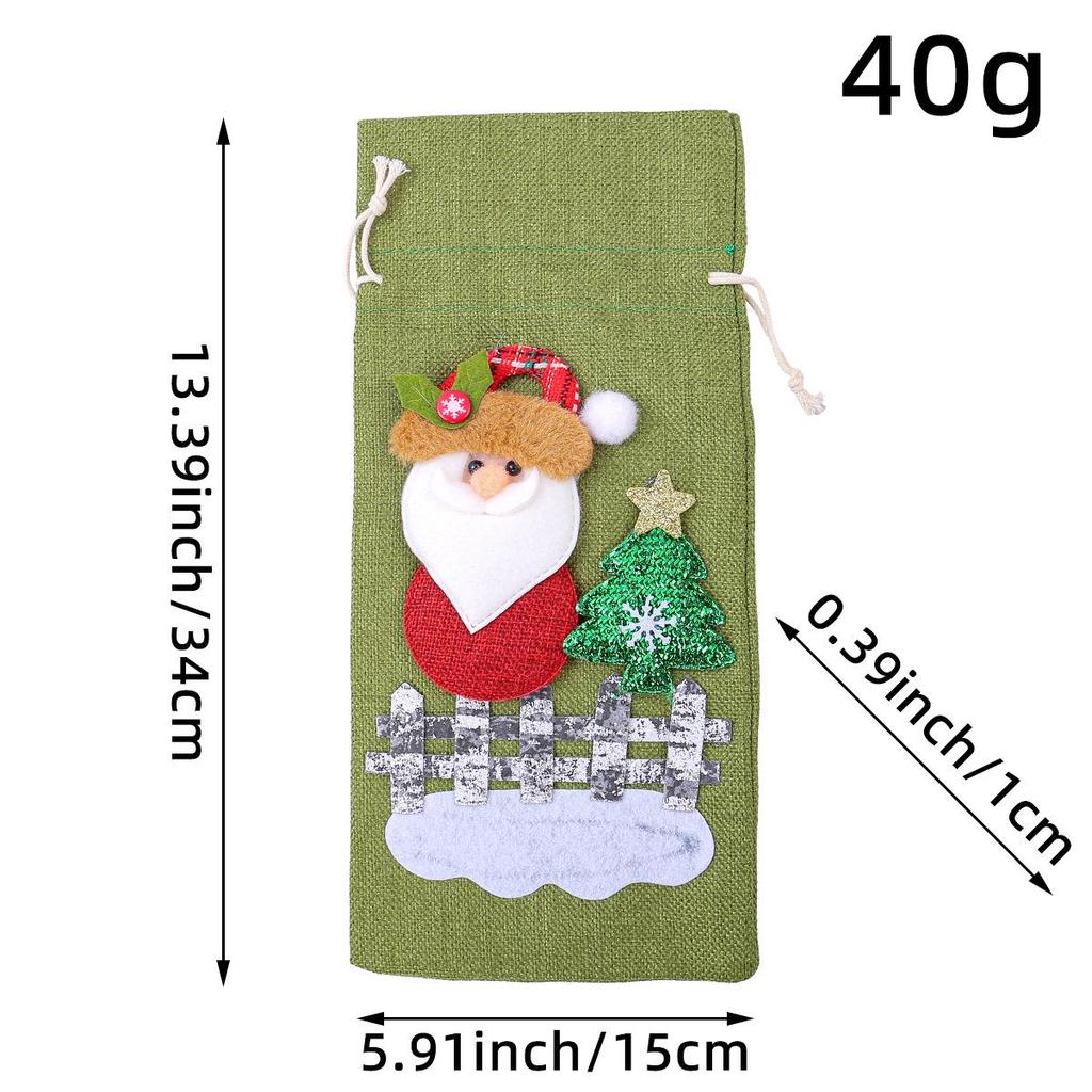 Festive Santa Claus Wine Bottle Cover & Christmas Party Decorations