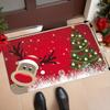 Christmas Festive Red Reindeer Welcome Door Mats Home Decor Carpet for Living Room Kitchen Hallway Balcony Rugs Xmas Decorations