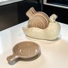 Kitchen Organizer Ceramic Snail Small Dish Multifunctional Cute Dip Dish Household Snack Plate Salad