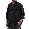 Men's Trendy Loose-Fit Lapel Jacket - Spring/Autumn Casual Solid Color Cardigan
