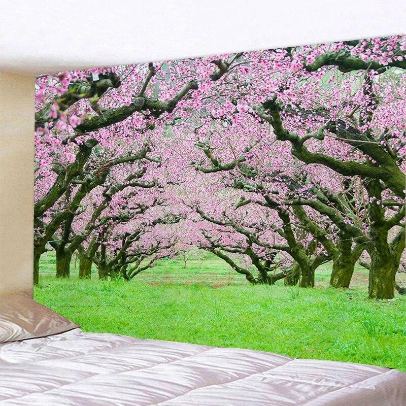 Forest Animals Garden Trees Scenery Tapestry Wall Background Decoration Hanging Cloth Room Living Room Home Decoration