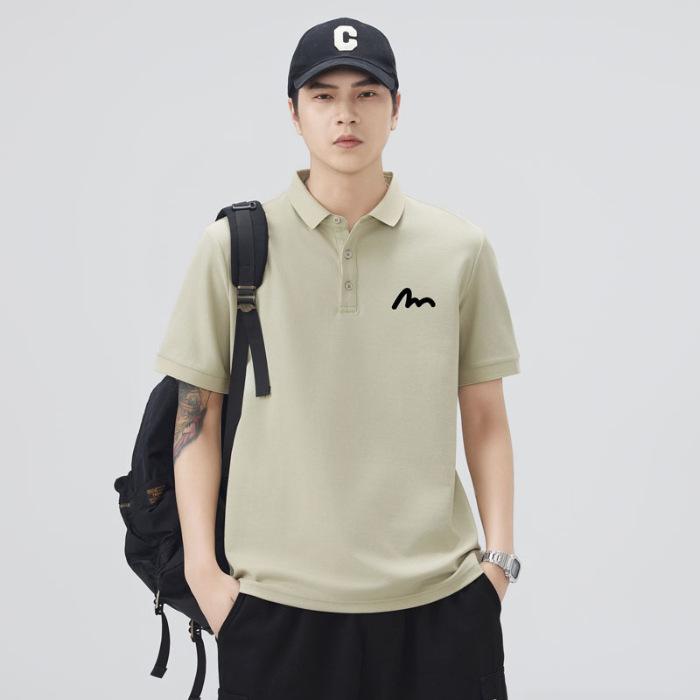 Summer Thin Three-dimensional Silicone Printed Short-sleeved POLO Shirt Men's T-shirt Top