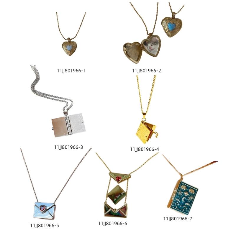 Stilvolle Liebesherz-Anhänger-Halskette Blickfang Buchumschlag Halskette Modischer Anhänger Hals Schmuck für Frauen