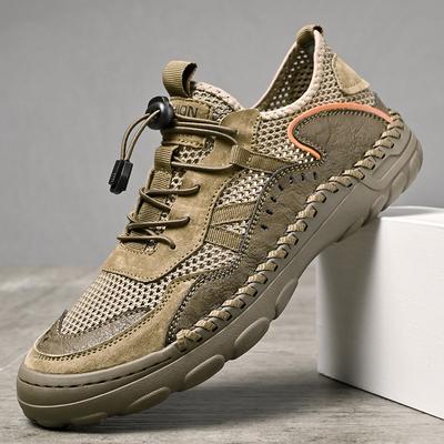 Mesh Shoes Men's Summer Explosion Hollow Breathable Casual Shoes One Pedal Soft Sole Lightweight Non-slip Outdoor Sports Men's Shoes