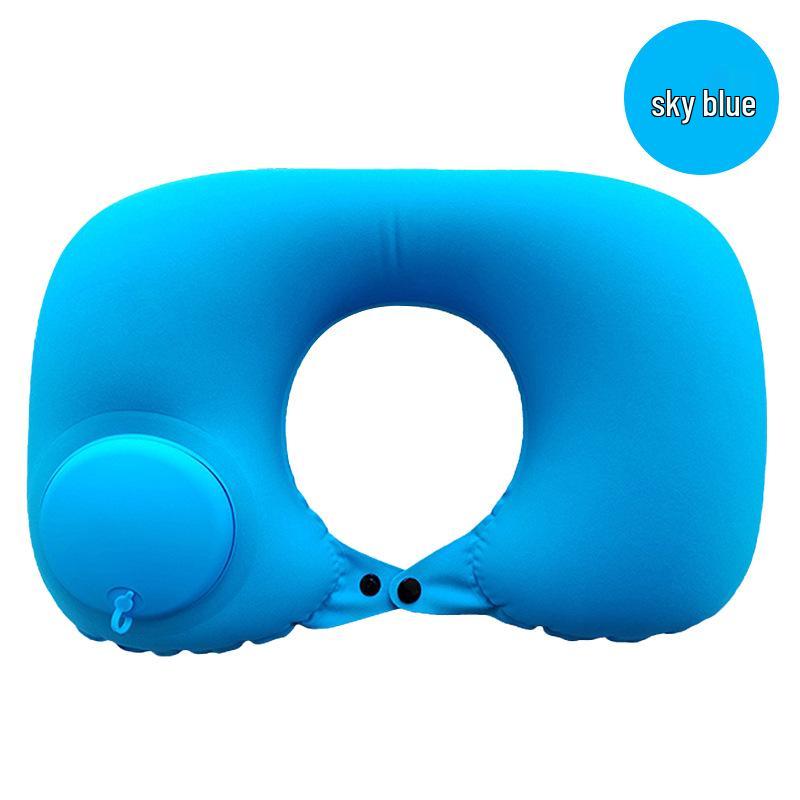 Automatic Inflatable Pillow: Portable Outdoor/Indoor Lumbar & Neck Support for Travel, Office Nap