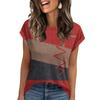 Women Work Casual Fashion Short-sleeved Round Neck T-shirt Top