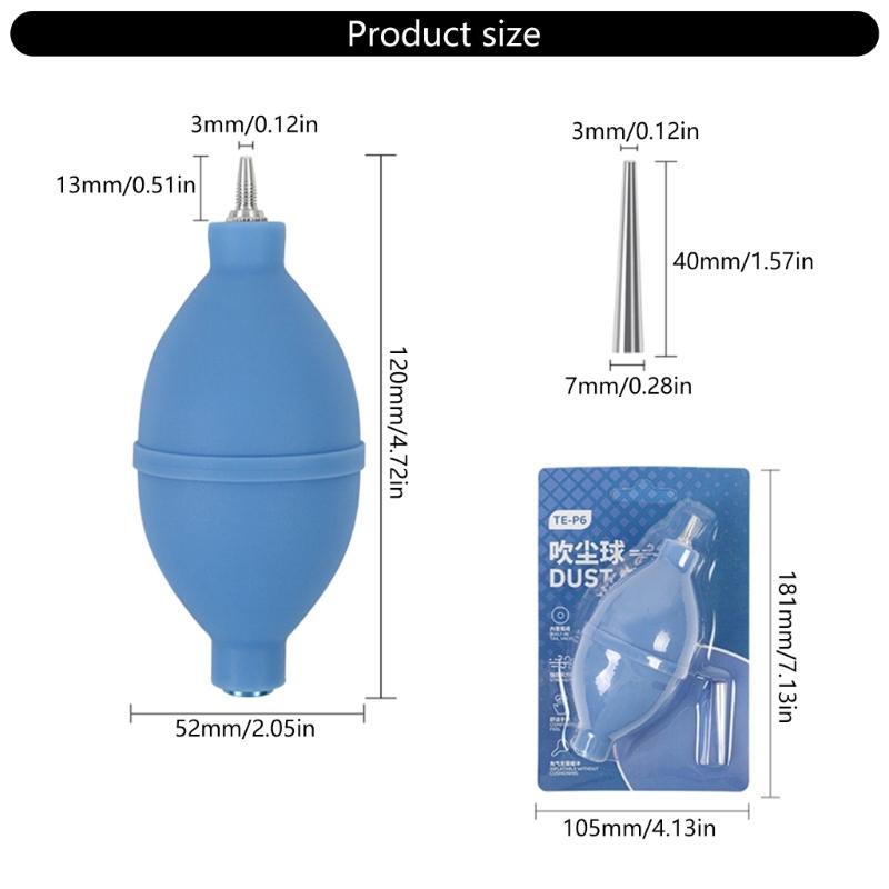 Heavy Duty Rubber Air Dust Blower with Ergonomic Aluminum Design Small Portable Air Blowr for Electronics Maintenance
