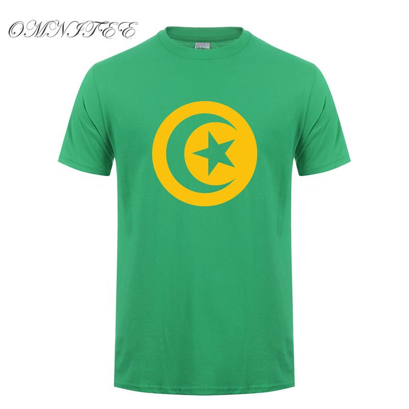 Omnitee New Fashion Tunisia Flag T Shirts Unisex Summer Style Short Sleeve Cotton Oneck Fashion Tunisian Tshirts Tops Oz011