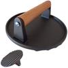 CAST IRON PRESS FORM FOR HAMBURGER GRILL BURGERS CUTLET 17.5 cm