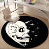 1pc Skull Stars Office Round Area Rug, Indoor Mat Suitable ForOffice, Under Office Chairs Bedroom Living Room Home Decor, Room Deco Q089