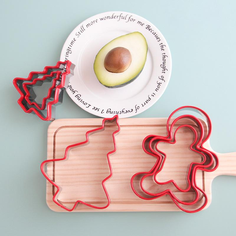 3Pcs/Set Cookie Cutter 430 Stainless Steel + PVC Sandwich Cutting Mold (BPA Free, No FDA)