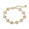 Wholesale Non-Fading Gold Color 316L Stainless Steel Heart Charm Bracelet For Women Casual Daily Jewelry