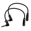 Seadream Audio Cable Extension Short 6 Inch Extension Cord 3.5mm Right Angle Male To Female Headphones Aux Cord Extender Cable Cord for Headset,