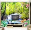 Forest Waterfall 3d Wallpaper Natural Scenery Wall Mural Living Room Bedroom Background Decorative Mural