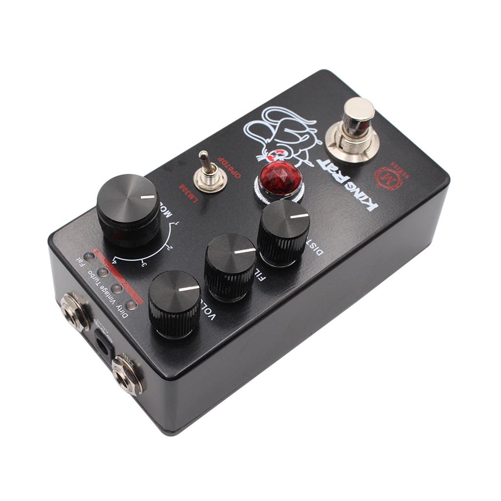 MOSKYAudio Fuzz Distortion Guitar Effect Pedal 4 Mode Switch & Volume Filter Distortion Controls Compact Portable