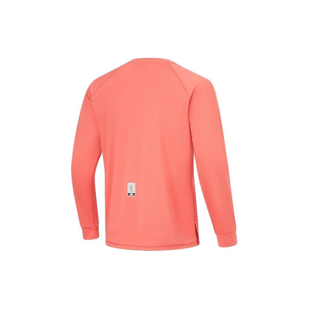 Li Ning Badfive Letter Print Quick-Dry Long Sleeve T-Shirt Unisex Tops Crimson ATLT107-7