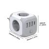 Wall Socket Extender with 3 AC Outlets 3 USB Ports And1 Type C 7-in-1 EU Plug Charger On/Off Switch for Home