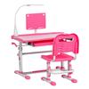 Desk and Chair for +6 Years with Adjustable and Tiltable Height 80x49.5x82-104 Cm and 35.5x43.5x63-73 Cm Pink