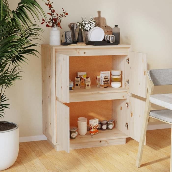 VidaXL Buffet Armoire de Rangement Organisateur de Maison Meuble de Rangement Armoire de Salon Intérieur 60x34x75 cm Bois 813375