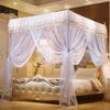 1,5/1,8m Schlafzimmer Spitze Plissee Moskitonetz Verschlüsseltes Netz Quadratisches Bett Baldachin Ohne Gestell Doppel Queen Size Betten Vorhang Heimdekoration
