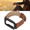 PU Leather Watch Band Waterproof Replacement Watch Wristband with Black Stainless Steel Case for   Band 7 Pro
