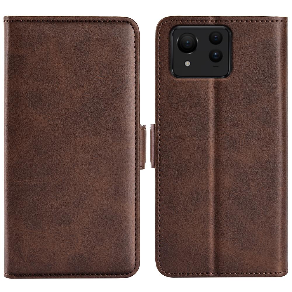 

Для Asus Zenfone 11 Ultra 5G Кожаный Чехол Кошелек Подставка Защитная Крышка для Телефона Brown