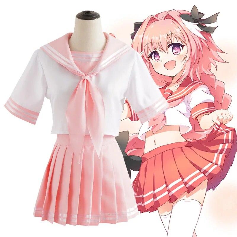 

Аниме Fate Grand Order Astolfo Agartha, костюм моряка, школьная форма, одежда для студентов, топы, юбки, аниме-игры, костюмы для косплея, парики