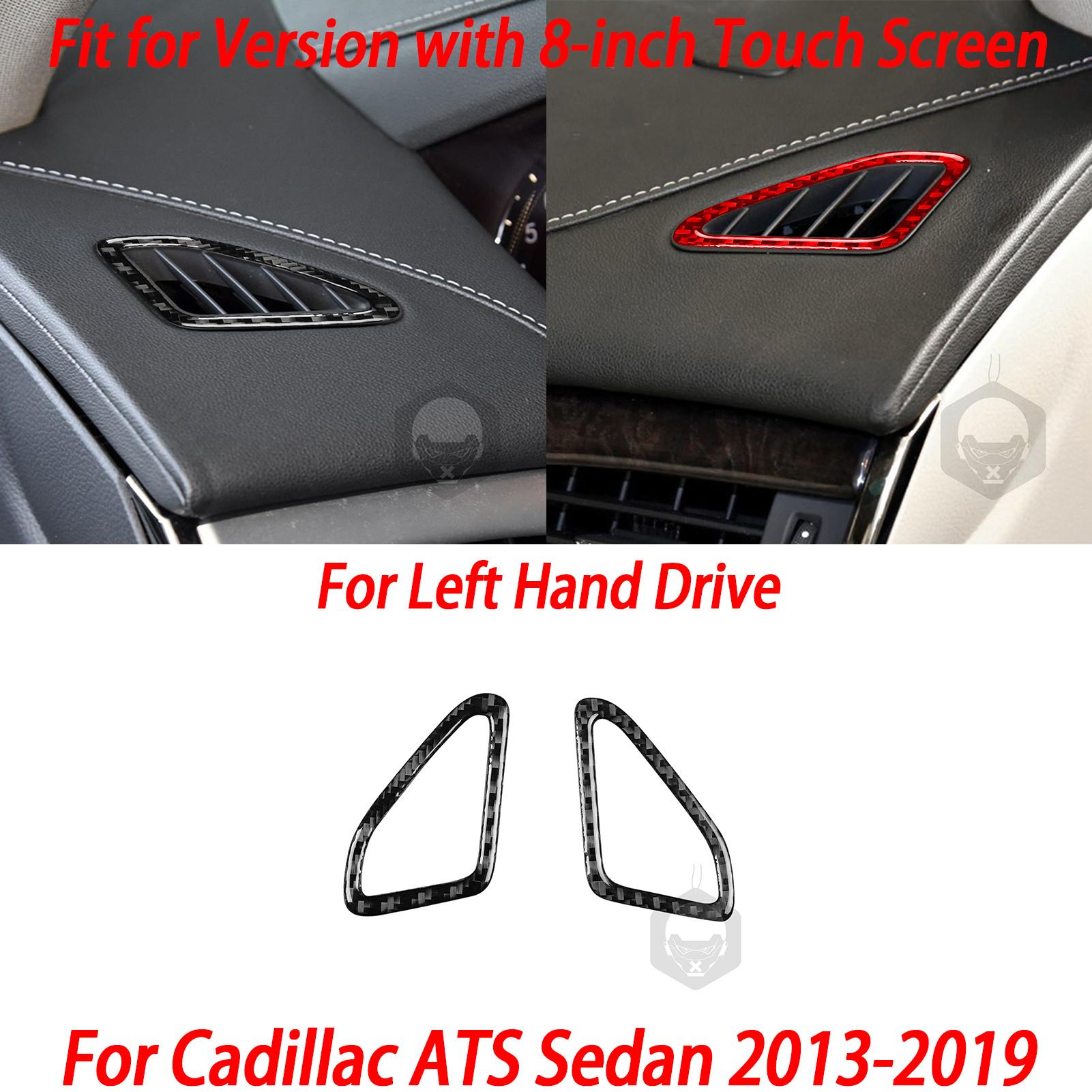 Steering Wheel Cover Cup Holder Gear Shift Panel Carbon Fiber Sticker For Cadillac ATS 2013- Car Interior Accessories Decor 1