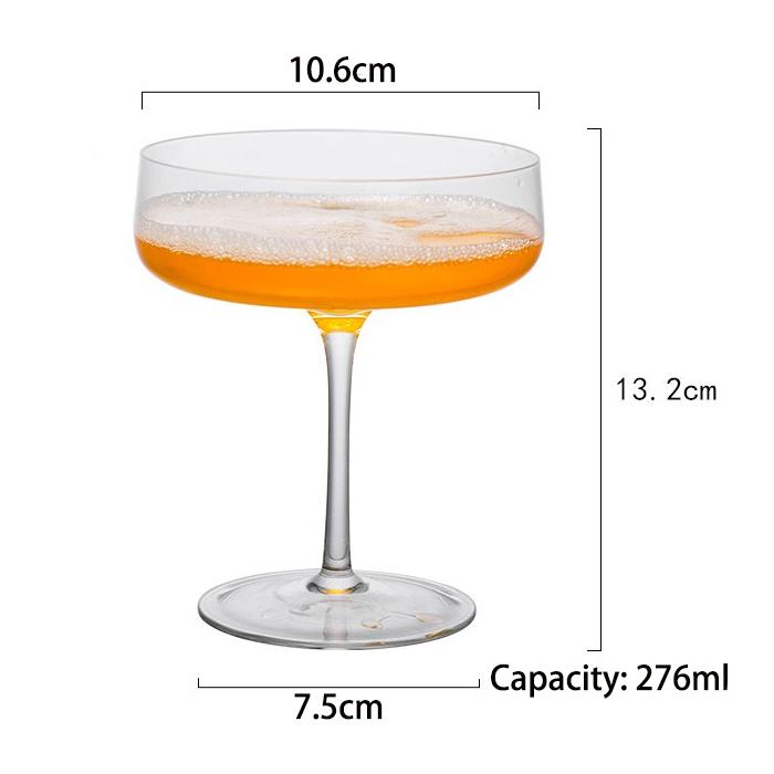 Cocktailglas mit langem Stiel, Champagner, Martini, Weingläser, 1 Stück
