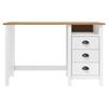 VidaXL Bureau Hill avec 3 tiroirs 120x50x74 cm Bois pin massif 288998