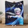 Custom 1pc Elsa's Magical Ice World Blanket, Soft And Comfortable Blanket, Casual Warm, Camping Travel Blanket, Birthday Gift Q91075
