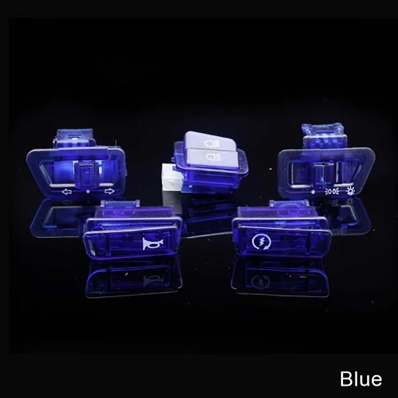 

Transparent 5Pcs Motorcycle Switch Button Set Universal Kit синий