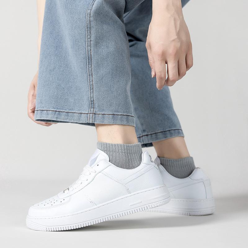 Herren Kurze Socken, Frühling und Sommer Kurze Baumwollsocken, Trendige Herren Flache Sportsocken, Herren Atmungsaktiv, Schweißabsorbierend, Niedrig geschnitten