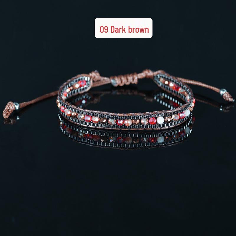 Retro Bohemian Crystal Rope Bracelet