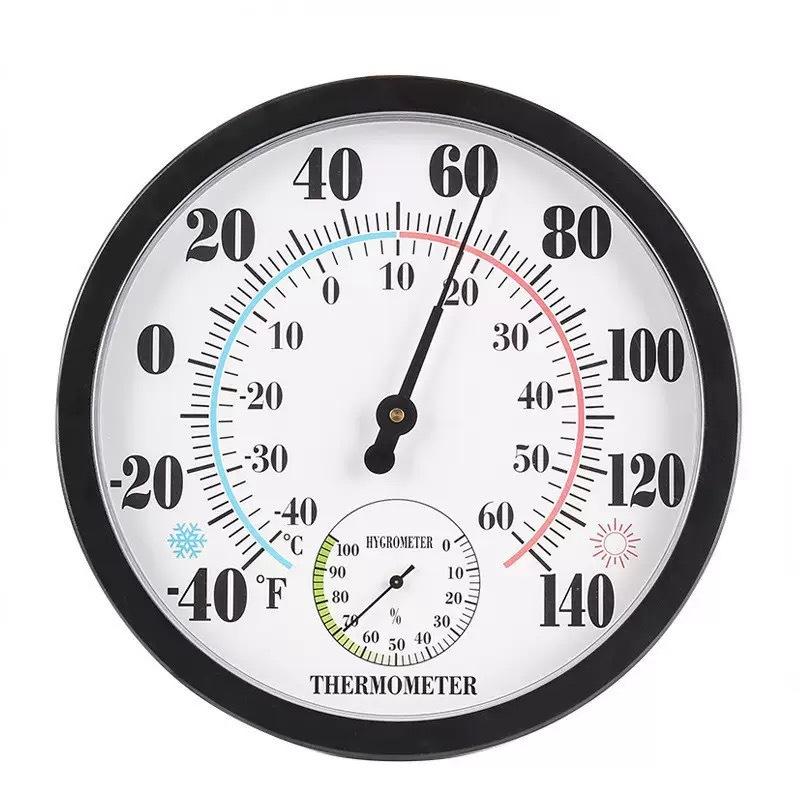 TH9250P-25CM Temperature and Humidity Meter Black Shell Euro Disk Color Red Needle