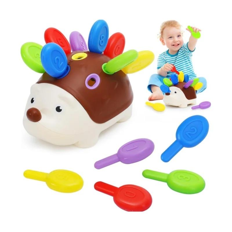 Baby Montessori Toys for 1 Year Old Hedgehog' Toddler Sensory; Fine Motor Skills Learning Educational Sorting Toys Montessori#/%