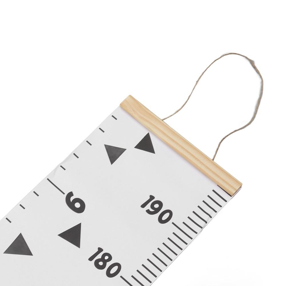 Dual Scale Mark Canvas Height Measuring Ruler 78.7x7.9in Wooden Hanging Height Scale Living Room triangle