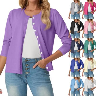 Women's Fashion Casual Comfortable Solid Color Cardigan Jacket