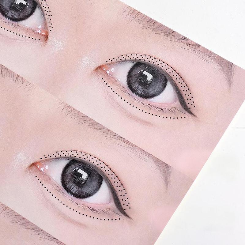 40 Patches/5 Sheets Eyelash Practice Stickers Eyelash Training Stickers Eyelash Application Trainer Stickers Simulated Eye Shape