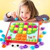 Children's Large Particle Button Art Board: Educational Hands-on Mushroom Nail Puzzle Toy for Kindergarten