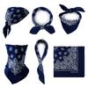 kakatrend bandana paisley 100% cotton navy blue adult bandana handkerchief cotton bandana unisex durag large size men's navy 55cm x 55cm