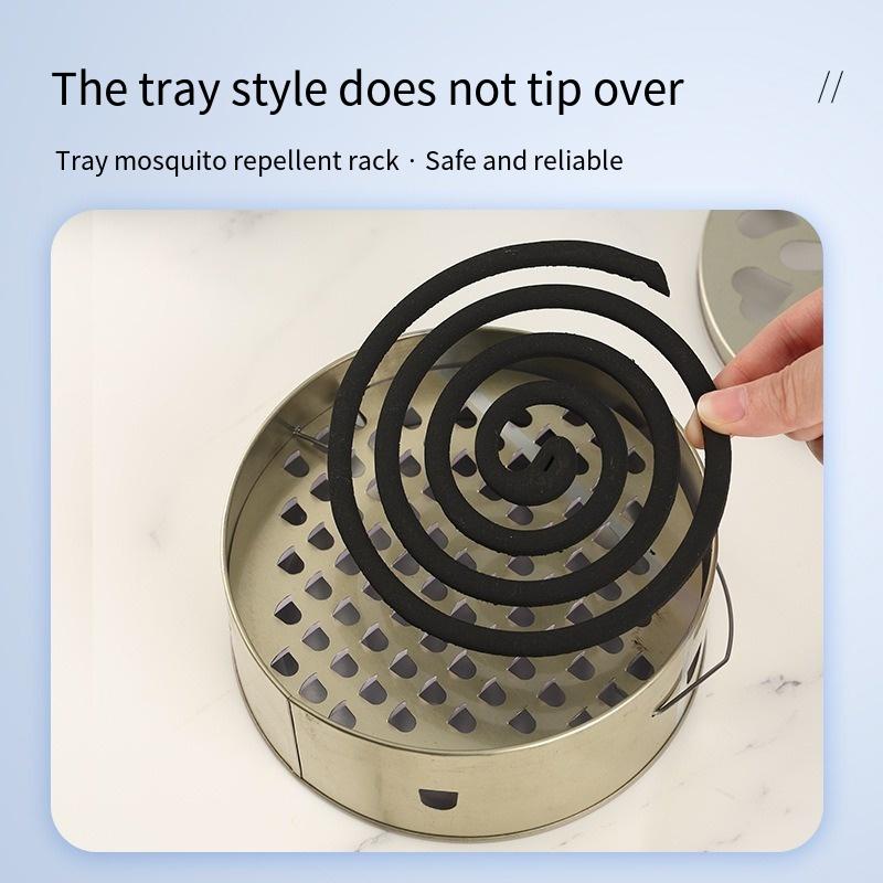 1PC Creative Mosquito Coil Box Tray Shelf Household Sandalwood Box Seat Belt Cover Portable Fireproof Ash Box Mosquito Coil Bracket