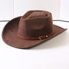 Popular European and American Classic Suede Western Cowboy Hats, Men's and Women's Retro Fashion Cowboy Hats