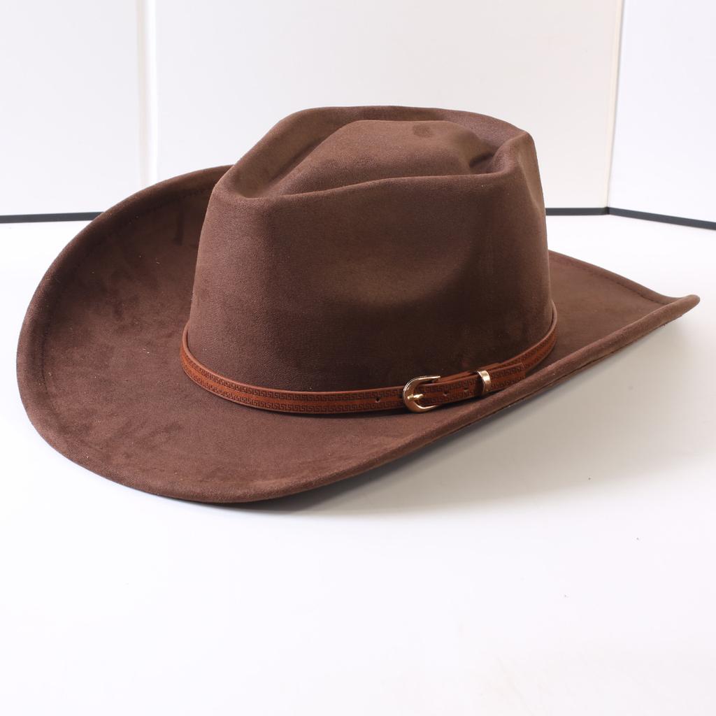 Popular European and American Classic Suede Western Cowboy Hats, Men's and Women's Retro Fashion Cowboy Hats