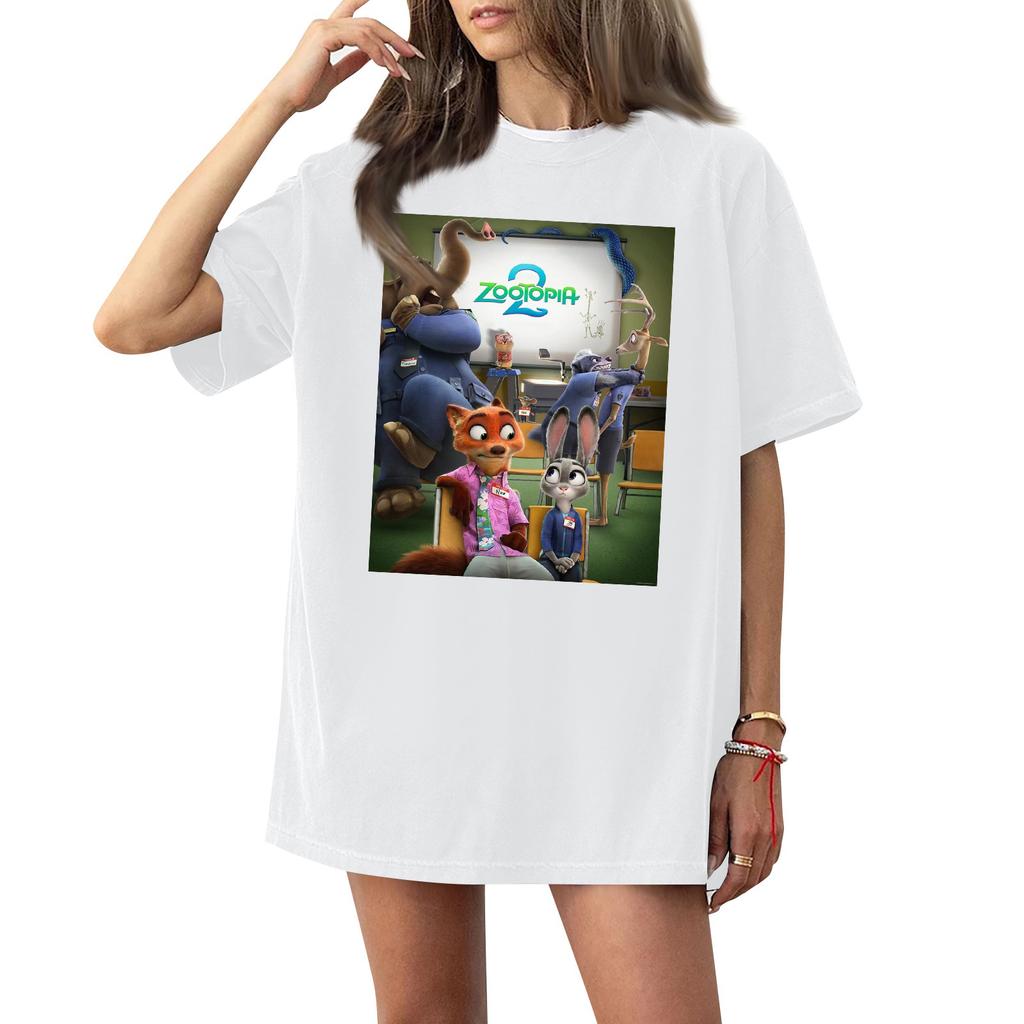 Women's Casual Fashion Round Neck Printed Short Sleeve T-Shirt Top