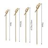 100pcs 9/12/15cm Cocktail Bamboo Skewers Looped Knot Cocktail Picks  Party Decorative
