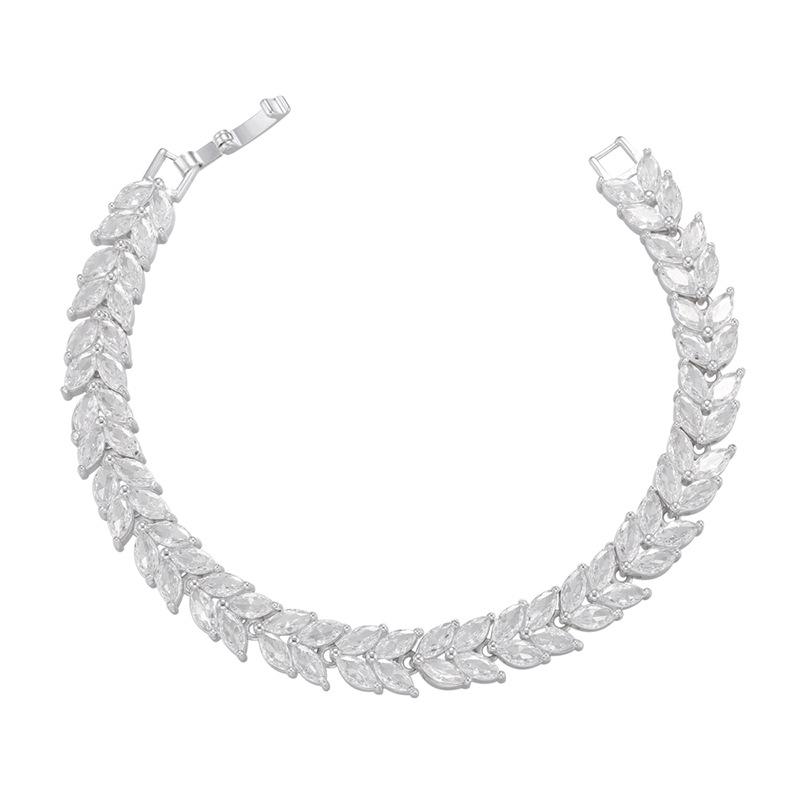 Mikro-Inlay Zirkon Armband, Wind Voll Diamant Armband, Schmetterling Liebe Weizenähre Geometrisches Muster Armband Vl167