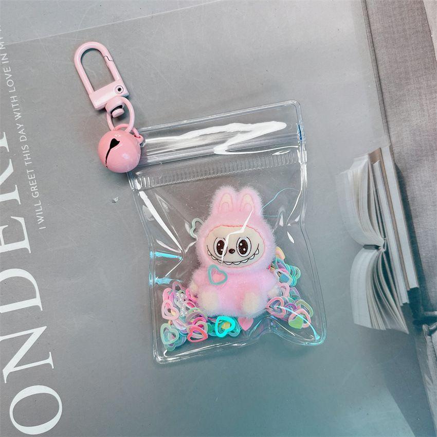 1 Labubu Bunny Keychain, Small Figurine, Bag Decoration, Creative Pocket Pendant